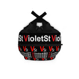 Violet Street Backpack - Stylish Black and Red Design