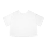 Champion Cropped T-Shirt — Minimal Red Half-Moon Graphic