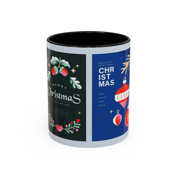 Christmas Ornament Accent Mug — Seven Accent Colors Available