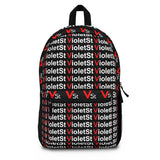 Violet Street Backpack - Stylish Black and Red Design