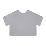 Champion Cropped T-Shirt — Minimal Red Half-Moon Graphic